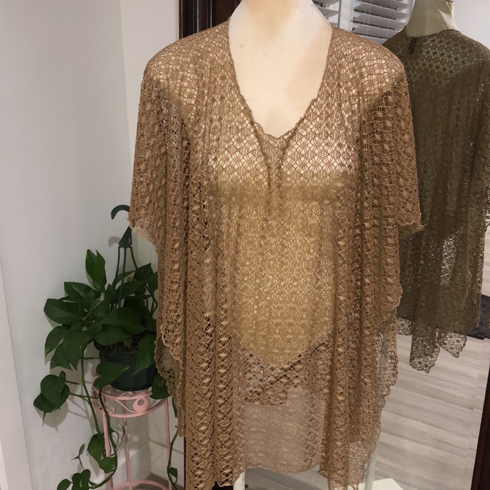 Crochet Lace Knit Wrap Shawl Cover-Up